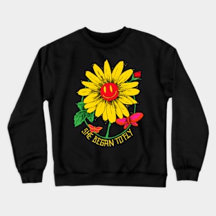 Fly flow flower Crewneck Sweatshirt